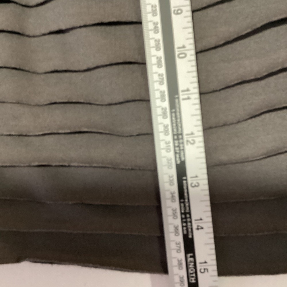 Silence + Noise Mini Skirt Large Gray Tiered Front Zip  Bandage Bodycon Edgy - Picture 6 of 6